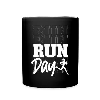Running Runner Half Marathon - Full Colour Mug - black - Front