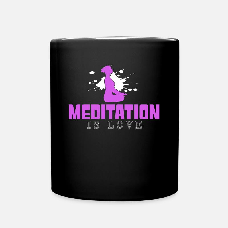Meditation - Tasse einfarbig - Schwarz