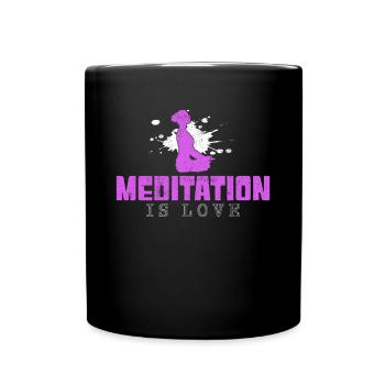 Dicton de méditation - Mug uni - noir - Devant