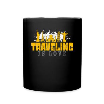 Dicton de voyage - Mug uni - noir - Devant