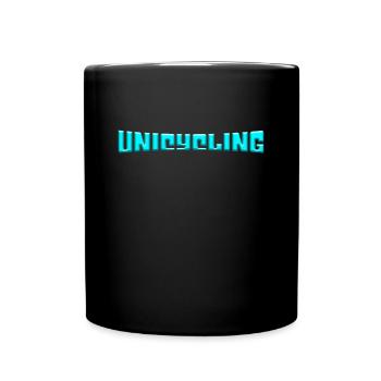 Einrad fahren - Tasse einfarbig - Schwarz - Vorne
