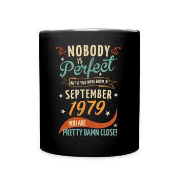 Personne n’est parfait né en septembre 1979 - Mug uni - noir - Devant