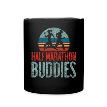 Running Runner Half Marathon - Tasse einfarbig - Schwarz - Vorne