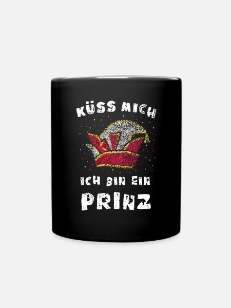 Narrenkappe Karneval Köln Prinz Prinzenkappe - Tasse einfarbig - Schwarz