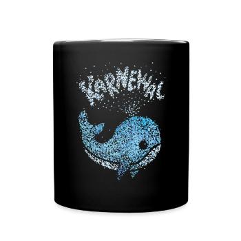 Karneval Konfetti Fasching Rosenmontag Jeck Kölle - Tasse einfarbig - Schwarz - Vorne