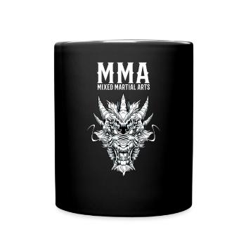 MMA Dragon Mixed Martial Arts - Käfigkämpfer - Tasse einfarbig - Schwarz - Vorne