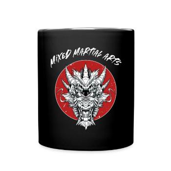 MMA Dragon - Cage Fighter Free Fighting Mixed - Tasse einfarbig - Schwarz - Vorne