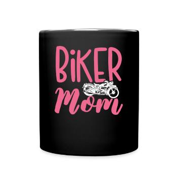 Biker mama - Tasse einfarbig - Schwarz - Vorne