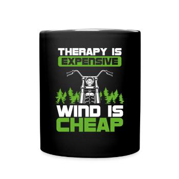 Biker wind is cheap - Full Colour Mug - black - Front