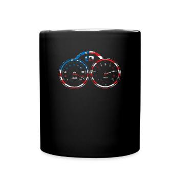 Motorcycle speedometer Usa - Full Colour Mug - black - Front