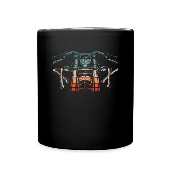 Motorcycle Colorful Vintage - Full Colour Mug - black - Front