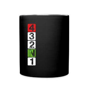 Motorcycle gear shift - Full Colour Mug - black - Front