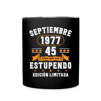 45 Ans Anniversaire Vintage Né(e) Septembre 1977 - Mug uni - noir - Devant