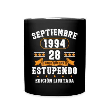 28 Ans Anniversaire Vintage Né(e) Septembre 1994 - Mug uni - noir - Devant