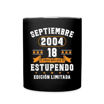 18 Ans Anniversaire Vintage Né(e) Septembre 2004 - Mug uni - noir - Devant