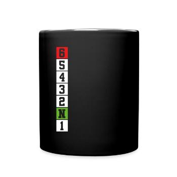 Motorcycle GearShift Six - Full Colour Mug - black - Front