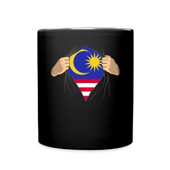 Malaysia - Tasse einfarbig - Schwarz - Vorne