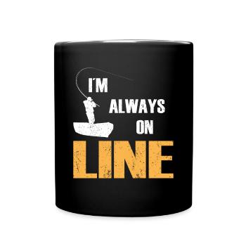 Pêcheurs à la ligne dans tous les sens Pêche à la ligne Pêcheurs - Mug uni - noir - Devant