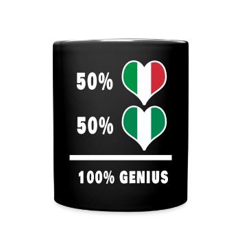 Brilliant Italy and Nigeria / Gift - Full Colour Mug - black - Front