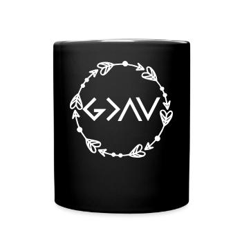 Faith in God To Jesus Arrows Gift - Full Colour Mug - black - Front