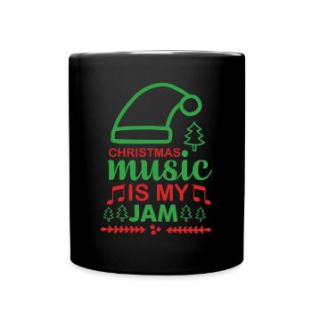 Christmas music is my jam - Full Colour Mug - black - Front