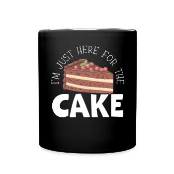 Je suis juste ici pour le gâteau Baker Chocolate Food - Mug uni - noir - Devant