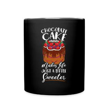 Les gâteaux au chocolat rendent la vie un peu plus douce - Mug uni - noir - Devant
