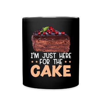 Je suis juste ici pour le gâteau Baker Chocolate Food - Mug uni - noir - Devant