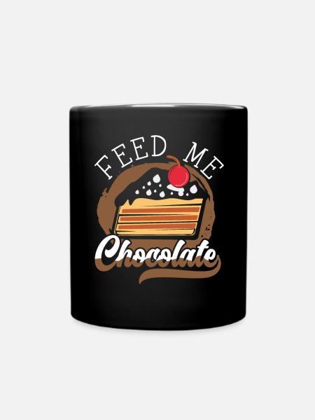 Nourrissez-moi Gâteau au chocolat Saveur Boulanger Foodie Choco - Mug uni - noir