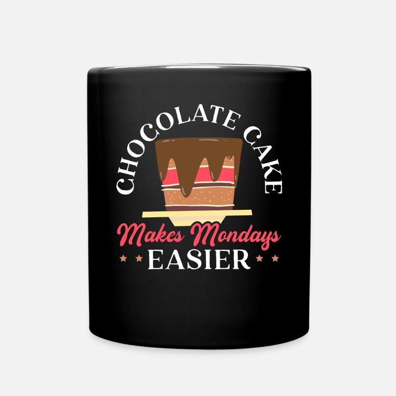 Le gâteau au chocolat facilite les lundis Choco Food - Mug uni - noir