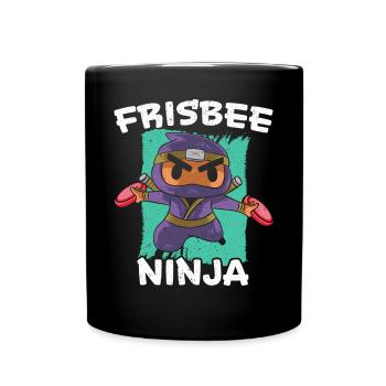 Ultimative Frisbee Ninja Lover Flying Disc Sport - Tasse einfarbig - Schwarz - Vorne