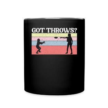 Got Throws Ultimate Frisbee Flying Disc Sport - Tasse einfarbig - Schwarz - Vorne