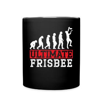 Ultimate Frisbee Evolution Flying Disc Sport - Tasse einfarbig - Schwarz - Vorne