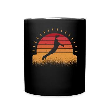 Retro Ultimate Frisbee Flying Disc Sport - Full Colour Mug - black - Front