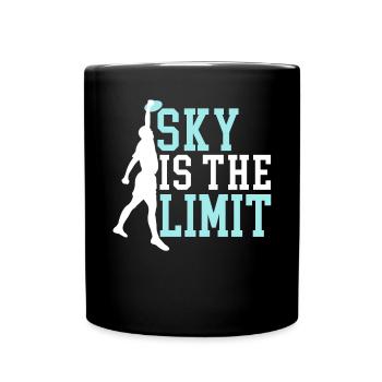 Sky Is The Limit Ultimate Frisbee Flying Disc - Full Colour Mug - black - Front