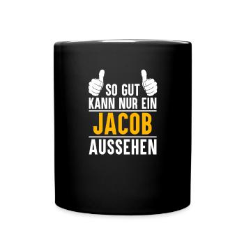 Jacob Vorname Name Geschenk - Tasse einfarbig - Schwarz - Vorne