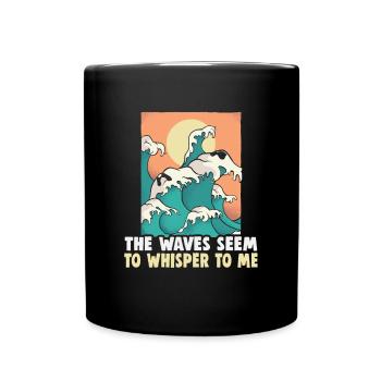 Vacances à la plage au bord de la mer Design motif de plage - Mug uni - noir - Devant