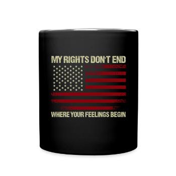 Mes droits ne s’arrêtent pas là où sont leurs sentiments - Mug uni - noir - Devant