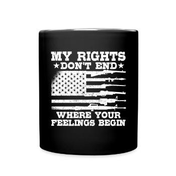 Mes droits ne s’arrêtent pas là où sont leurs sentiments - Mug uni - noir - Devant