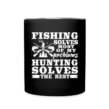 La pêche résout la plupart de mes problèmes, le - Mug uni - noir - Devant