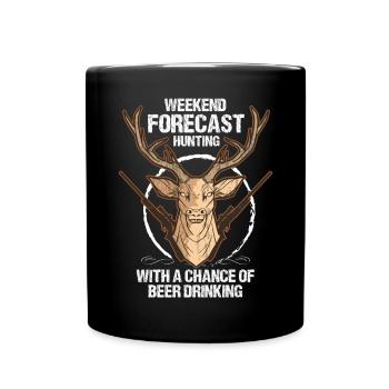 Prévisions du week-end - Chasse avec la chance d’obtenir de la bière - Mug uni - noir - Devant