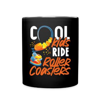 Roller Coaster Cool Kids Ride - Full Colour Mug - black - Front