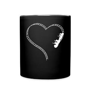 Roller Coaster Heart - Tasse einfarbig - Schwarz - Vorne