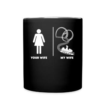 Montagnes russes Femme Ta Femme Mon - Mug uni - noir - Devant