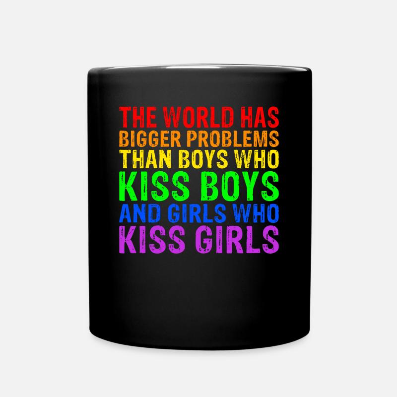 The world has bigger problems than LGBTQ+ People - Full Colour Mug - black