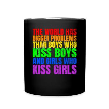 Le monde a de plus gros problèmes que les personnes LGBTQ+ - Mug uni - noir - Devant