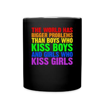 Le monde a de plus gros problèmes que les personnes LGBTQ+ - Mug uni - noir - Devant