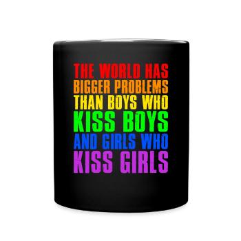 Le monde a de plus gros problèmes que les personnes LGBTQ+ - Mug uni - noir - Devant