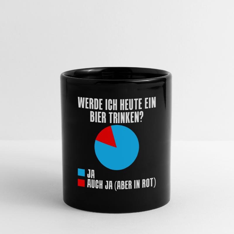 Werde ich heute ein Bier trinken? Ja oder ja (nur Tasse einfarbig