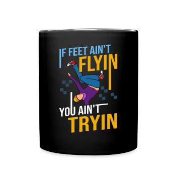 Breakdance Music Breaking BBoy Bgirl - Full Colour Mug - black - Front